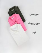 شومیز کتان بغل دکمه سانیا سبز یشمی