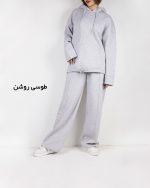 ست هودی شوار زنانه Zara طوسی روشن