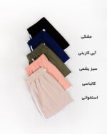 شورتک زنانه نواری لاکرا مشکی