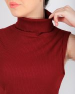 تاپ زنانه یقه اسکی کرکره ای کد 513 با کیفیت