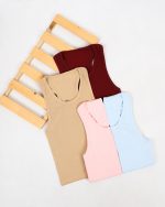 تاپ زنانه کبریتی قهرمانی کد 345 کرم