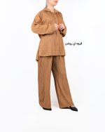 ست شومیز شلوار زنانه لونا قهوه ای روشن