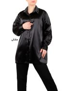 شومیز زنانه ساتن مشکی