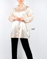 شومیز زنانه ساتن کرم