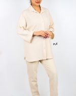شومیز زنانه مراکش پاگن دار کرم