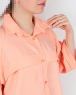 شومیز کراپ زنانه ابرویی شیک
