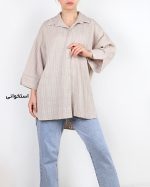 شومیز زنانه مراکش آستین چاکدار استخوانی
