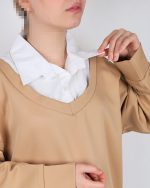 ست زنانه یقه سفید مازراتی زیبا