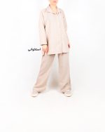 ست شومیز شلوار زنانه شافل استخوانی