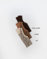 تاپ زنانه پلنگی قد 60 کد 778 کرم